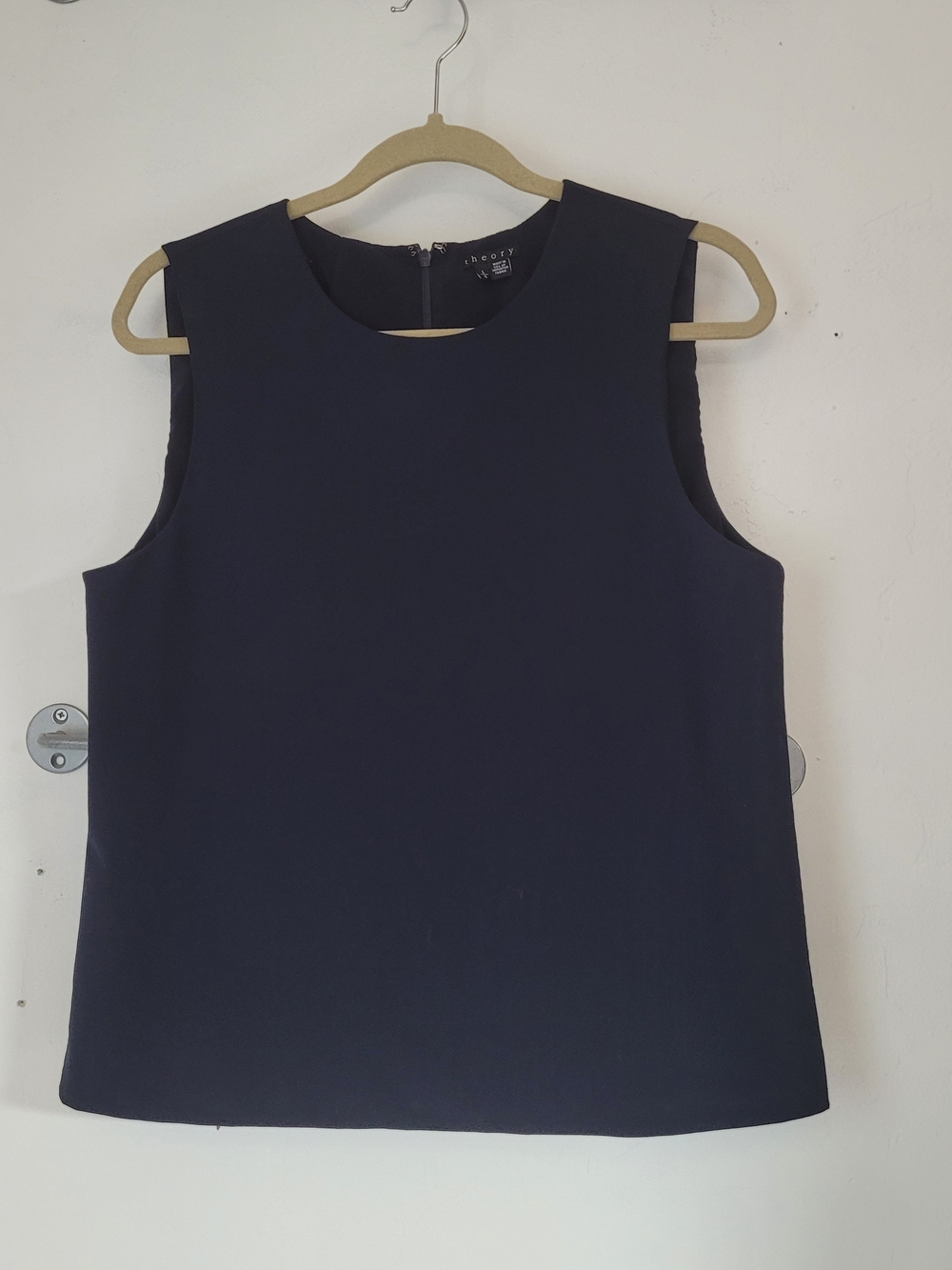 Theory Navy Sleeveless Shell Top